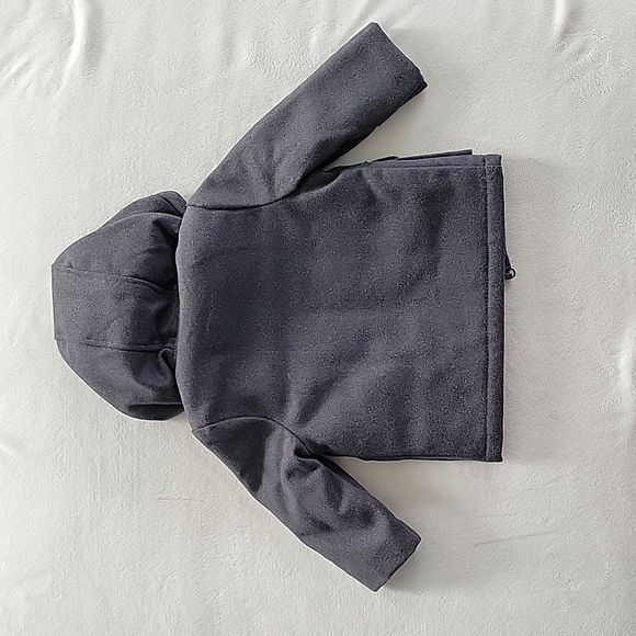 Carter's 2T faux wool hooded toggle pea coat grey - Picture 4 of 4
